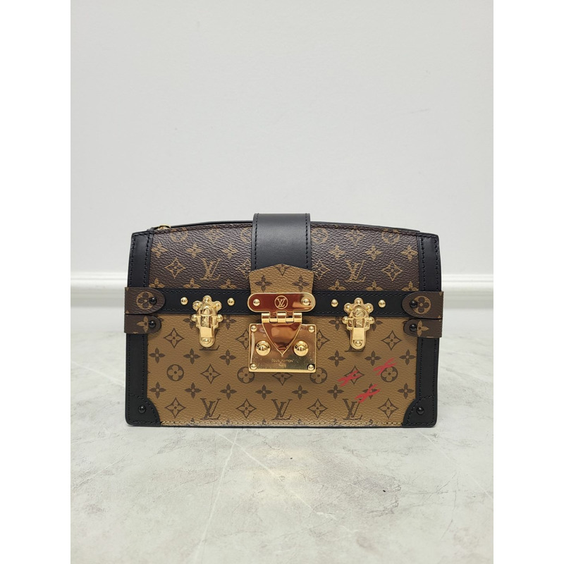 【包稅】LOUIS VUITTON Monogram Petite Malle Trunk 手拿單肩包-0