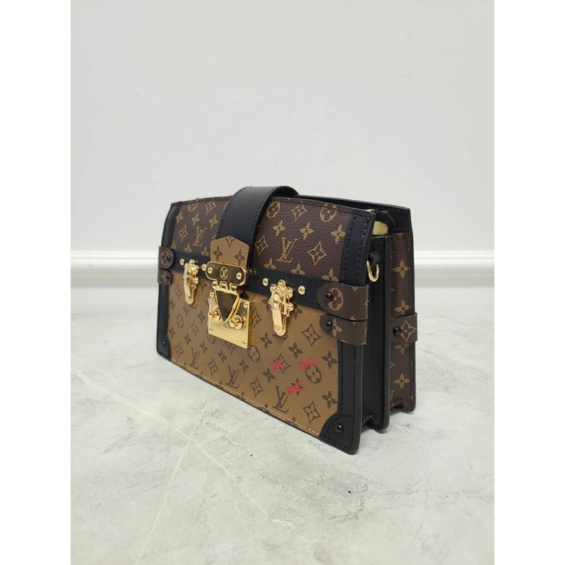 【包稅】LOUIS VUITTON Monogram Petite Malle Trunk 手拿單肩包-1