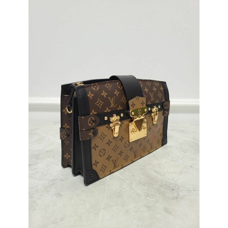【包稅】LOUIS VUITTON Monogram Petite Malle Trunk 手拿單肩包-2