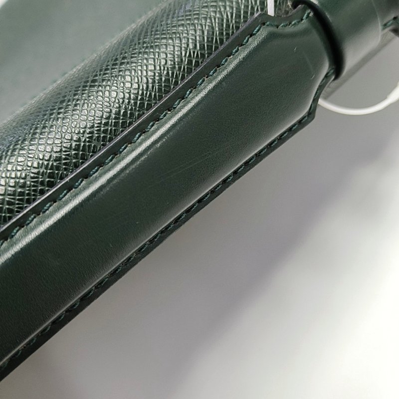 LOUIS VUITTON KOURAD綠色牛皮手提包金色五金中古款-8