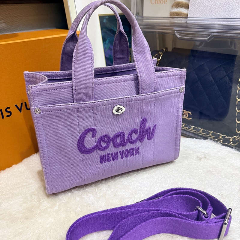 COACH牛仔 斜背包 托特 薰衣草紫 💜紫色控不能錯過的美包-0