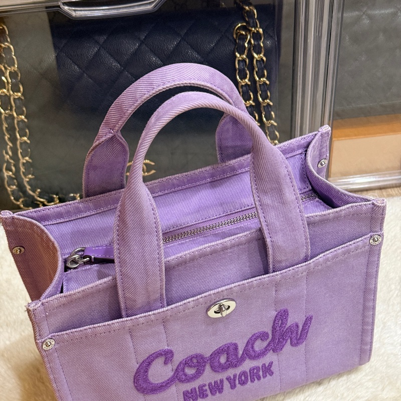 COACH牛仔 斜背包 托特 薰衣草紫 💜紫色控不能錯過的美包-24