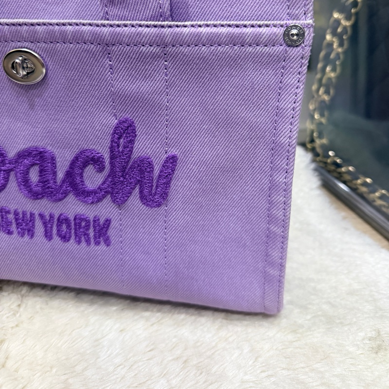 COACH牛仔 斜背包 托特 薰衣草紫 💜紫色控不能錯過的美包-37