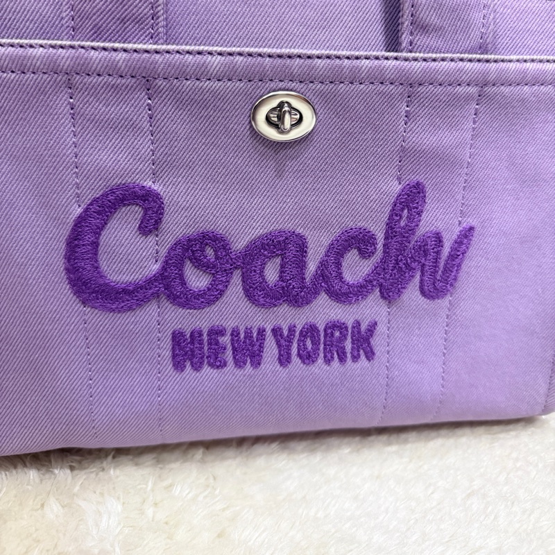 COACH牛仔 斜背包 托特 薰衣草紫 💜紫色控不能錯過的美包-38