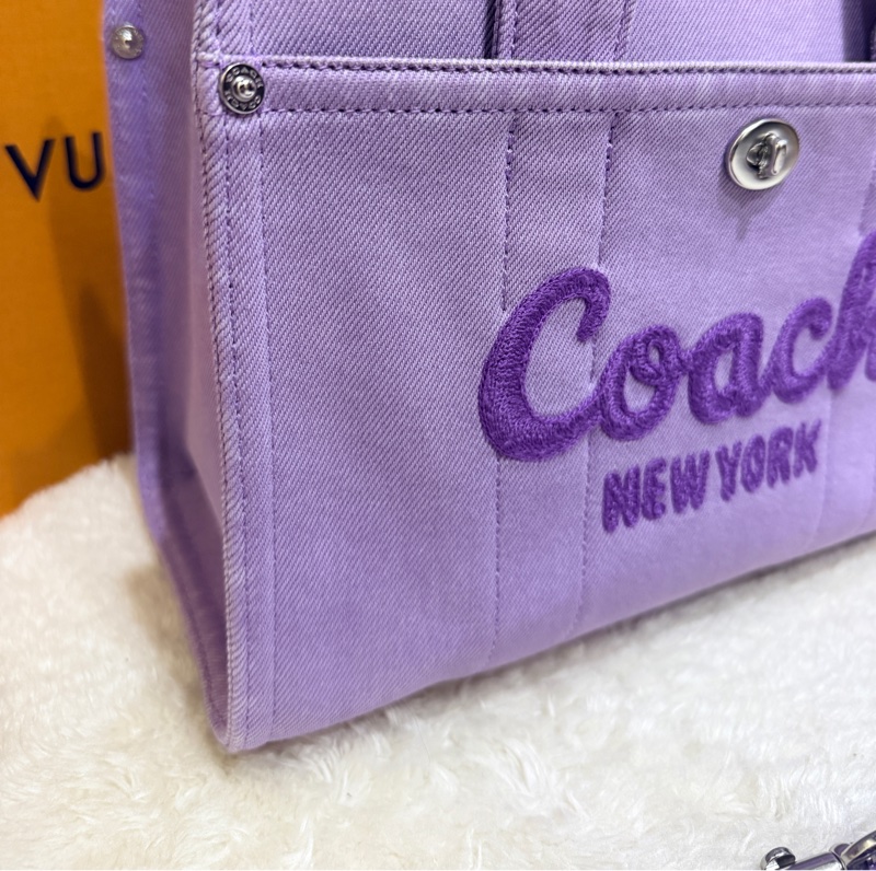 COACH牛仔 斜背包 托特 薰衣草紫 💜紫色控不能錯過的美包-39