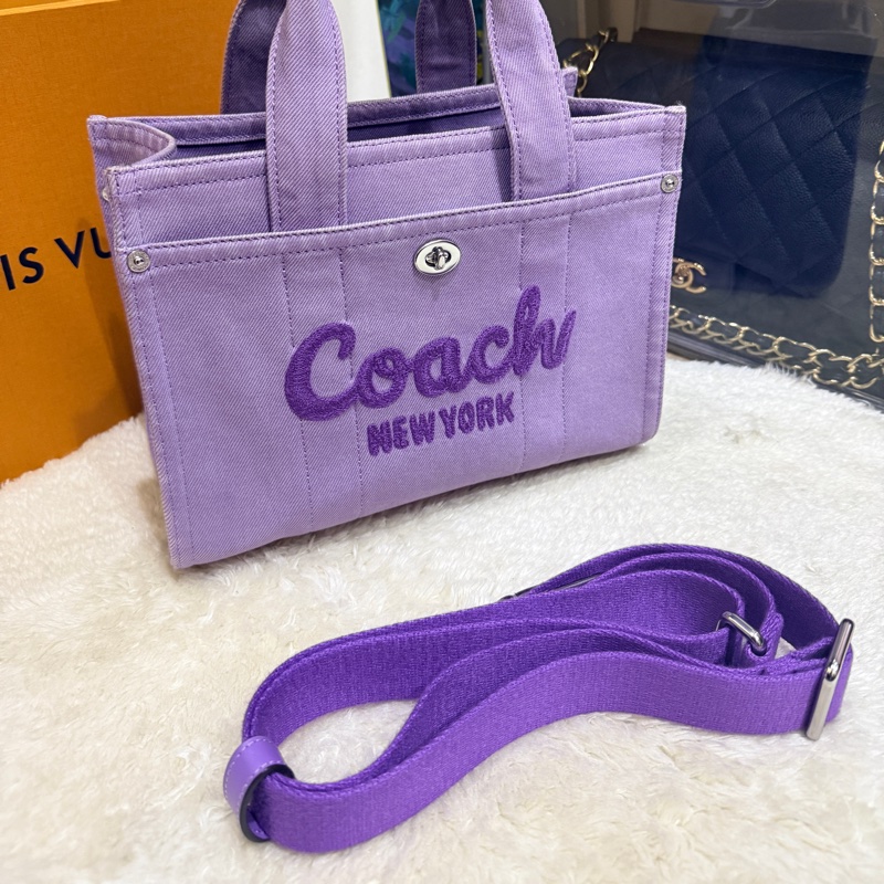COACH牛仔 斜背包 托特 薰衣草紫 💜紫色控不能錯過的美包-40