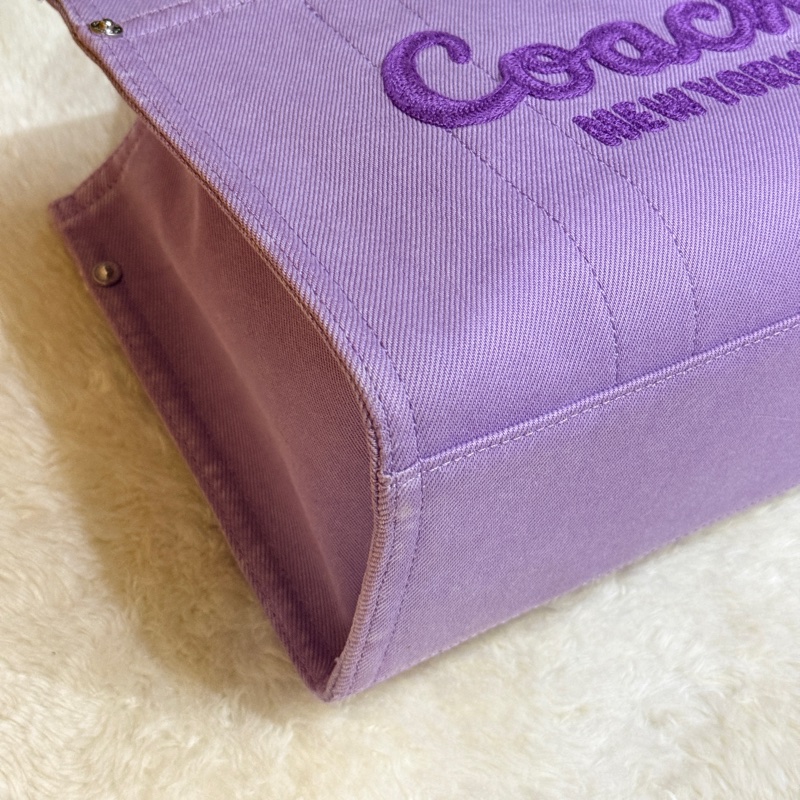 COACH牛仔 斜背包 托特 薰衣草紫 💜紫色控不能錯過的美包-50