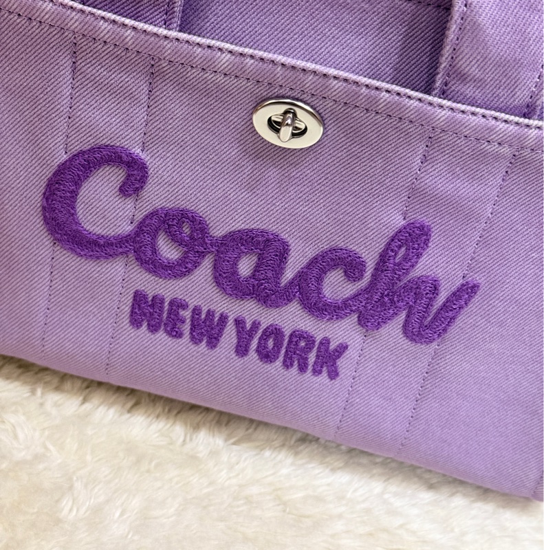 COACH牛仔 斜背包 托特 薰衣草紫 💜紫色控不能錯過的美包-51