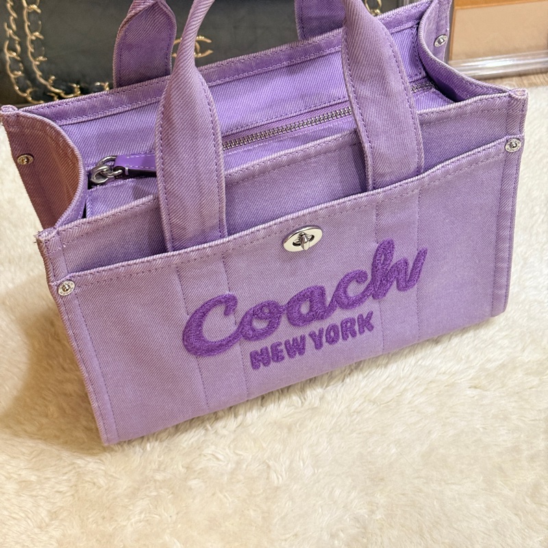 COACH牛仔 斜背包 托特 薰衣草紫 💜紫色控不能錯過的美包-52