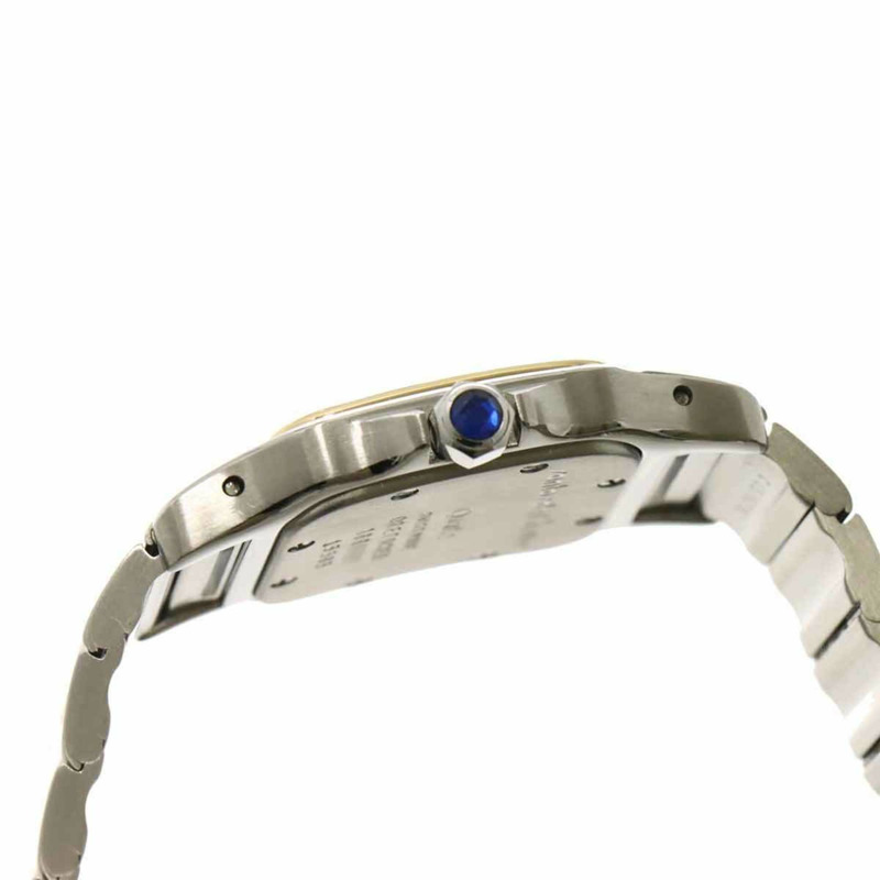 卡地亞 Santos Galbee SM W20012C4 雙色女錶，象牙色錶殼搭配 18K 黃金，石英機芯-5