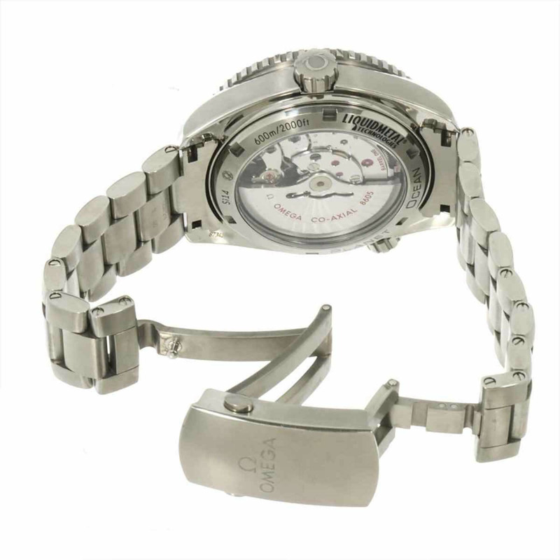 歐米茄海馬系列同軸海洋宇宙GMT腕錶 232 90 44 22 03 001 男士腕錶，附日期顯示，藍色錶盤，自動上鍊-4