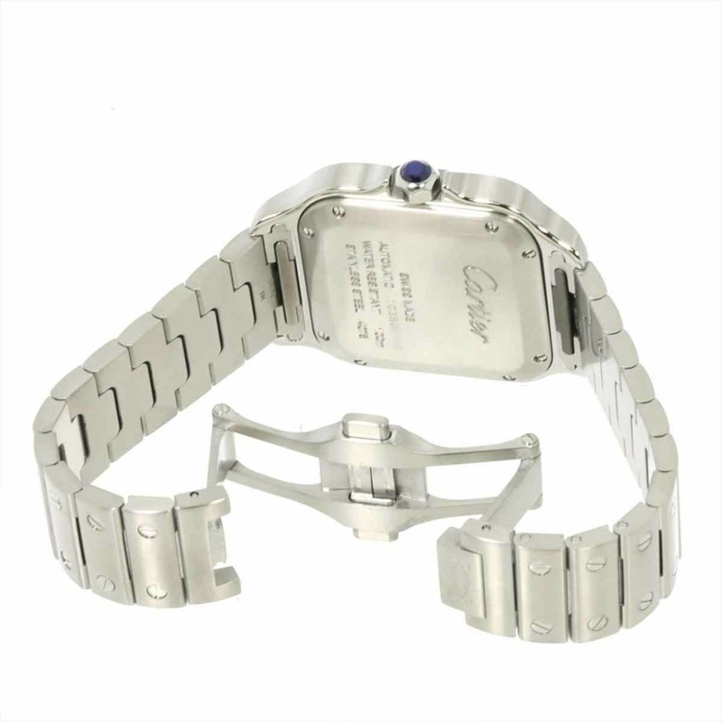 卡地亞 Santos de MM WSSA0010 男士銀色自動腕錶-4