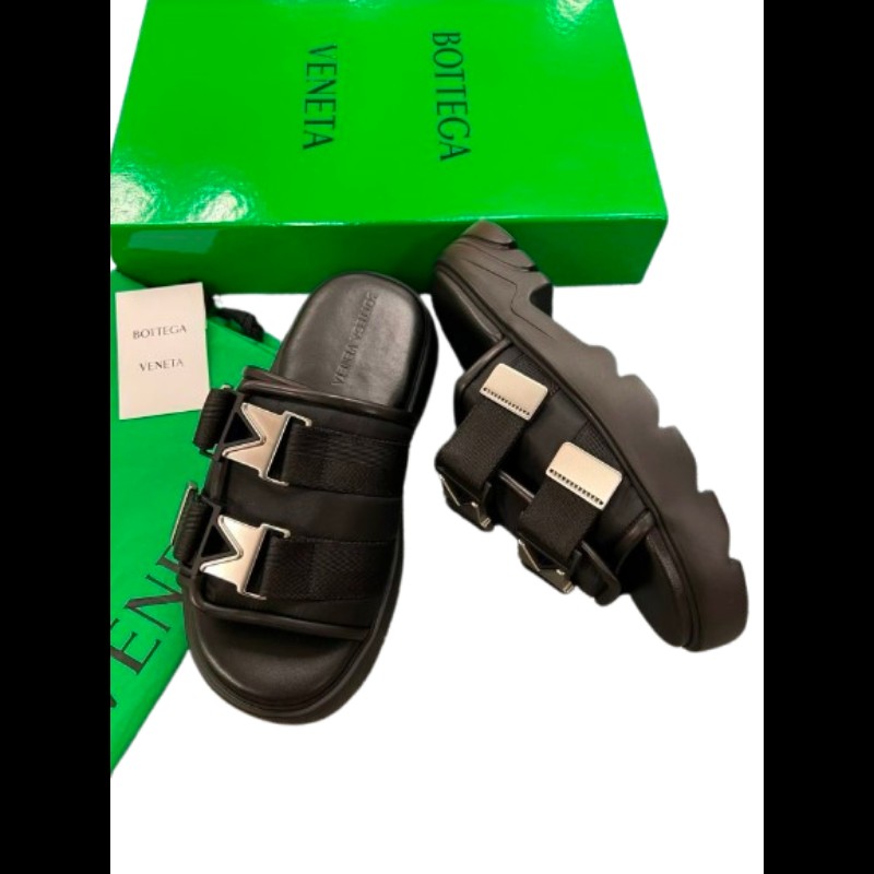 Bottega Veneta Flash 黑色厚底涼鞋 男款 42碼 BV鞋-1