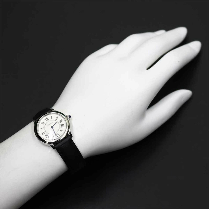 卡地亞 Ronde Must de 29mm WSRN0030 女士銀色石英腕錶-3