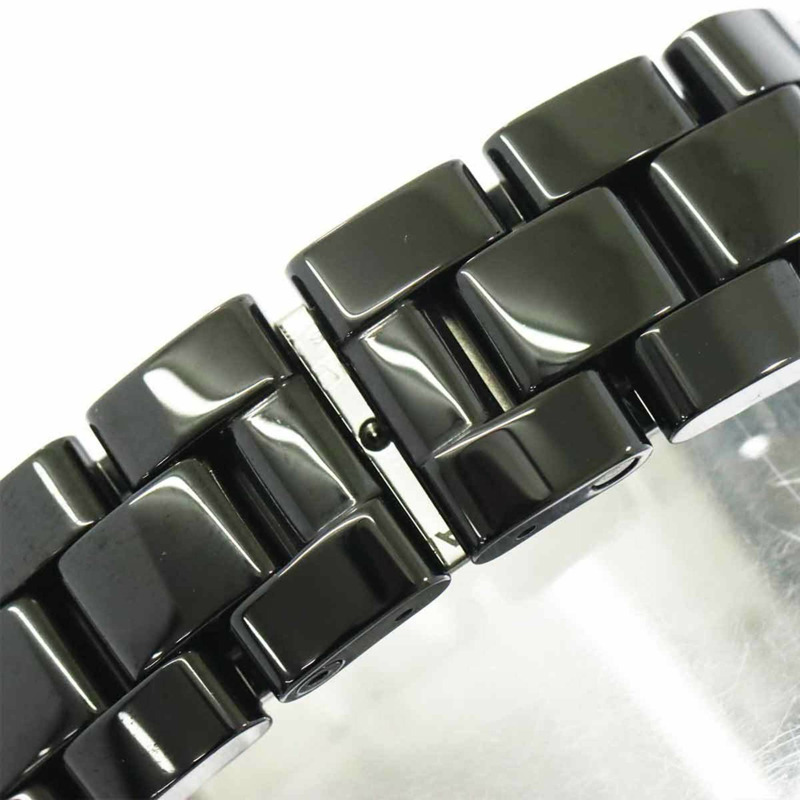 香奈兒 J12 33毫米 H0949 女士腕錶，鑲嵌真鑽錶圈，黑色陶瓷錶殼，日期顯示，石英機芯-5