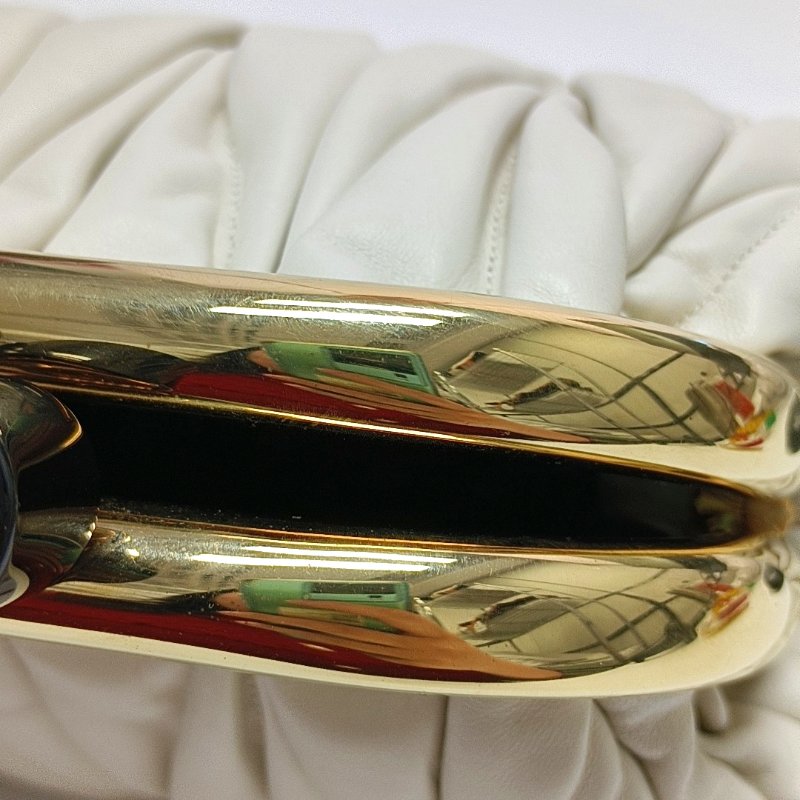 Miu Miu Miu Belle 白色羊皮單肩包金色五金可拆卸肩帶-9