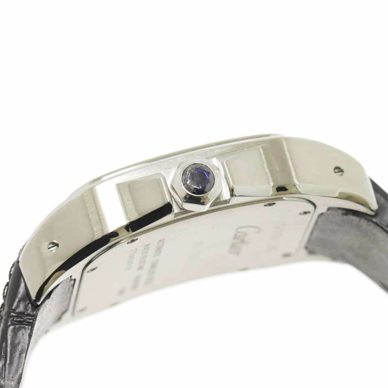 卡地亞 Santos 100 LM W20076X8 男士銀色自動腕錶-4