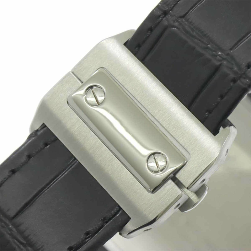 卡地亞 Santos 100 LM W20076X8 男士銀色自動腕錶-5