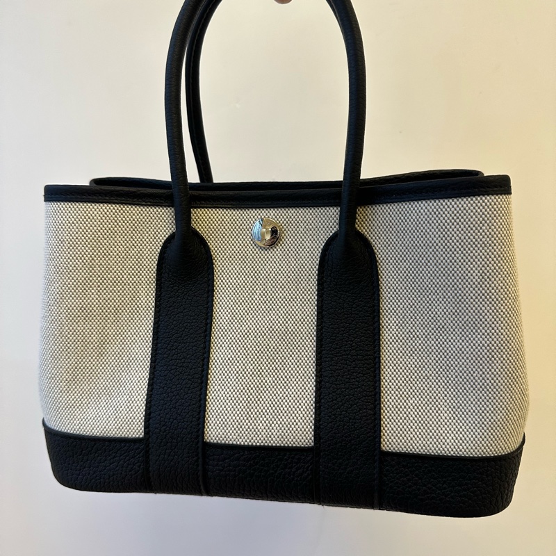 Hermes Garden party mini花園包，熊貓帆布配色K刻，全新全套，2026年1月票，專櫃購入-0