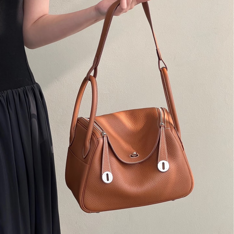 全新愛馬仕經典lindy26 Hermes金棕配銀T/C皮lindy26 H073428CK-0