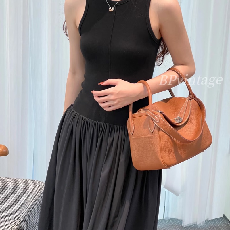 全新愛馬仕經典lindy26 Hermes金棕配銀T/C皮lindy26 H073428CK-4