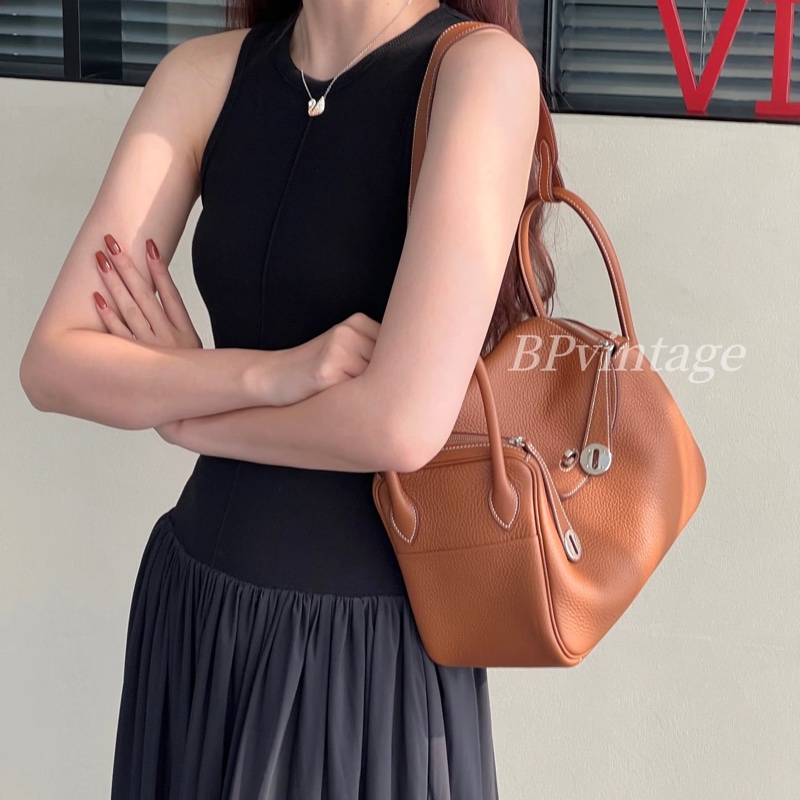 全新愛馬仕經典lindy26 Hermes金棕配銀T/C皮lindy26 H073428CK-5