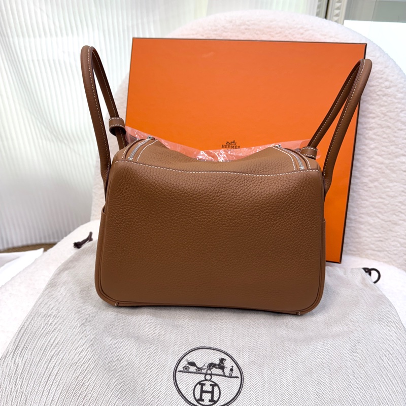 全新愛馬仕經典lindy26 Hermes金棕配銀T/C皮lindy26 H073428CK-10