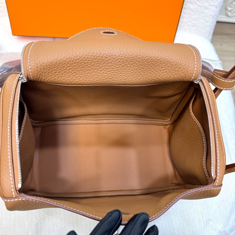 全新愛馬仕經典lindy26 Hermes金棕配銀T/C皮lindy26 H073428CK-13