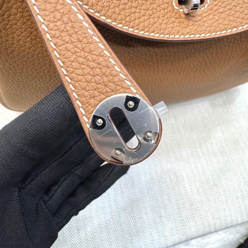 全新愛馬仕經典lindy26 Hermes金棕配銀T/C皮lindy26 H073428CK-16