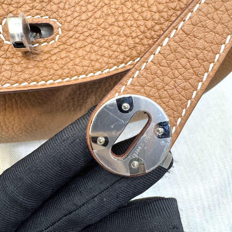 全新愛馬仕經典lindy26 Hermes金棕配銀T/C皮lindy26 H073428CK-17