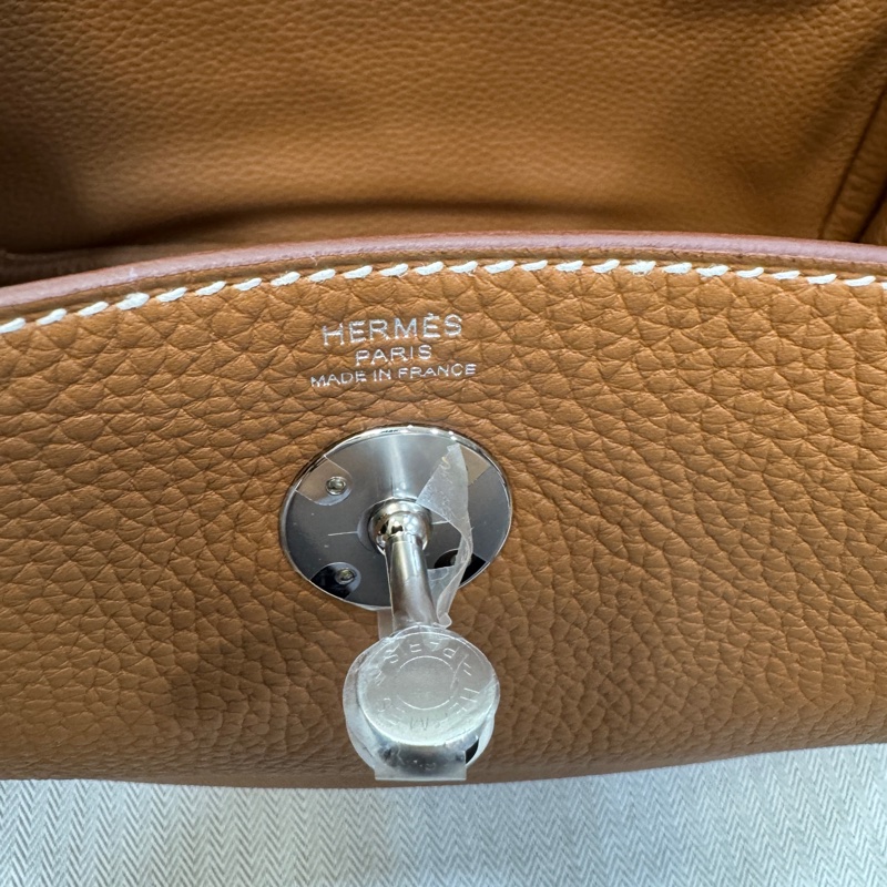 全新愛馬仕經典lindy26 Hermes金棕配銀T/C皮lindy26 H073428CK-20