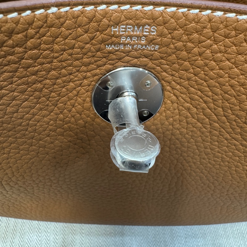 全新愛馬仕經典lindy26 Hermes金棕配銀T/C皮lindy26 H073428CK-21
