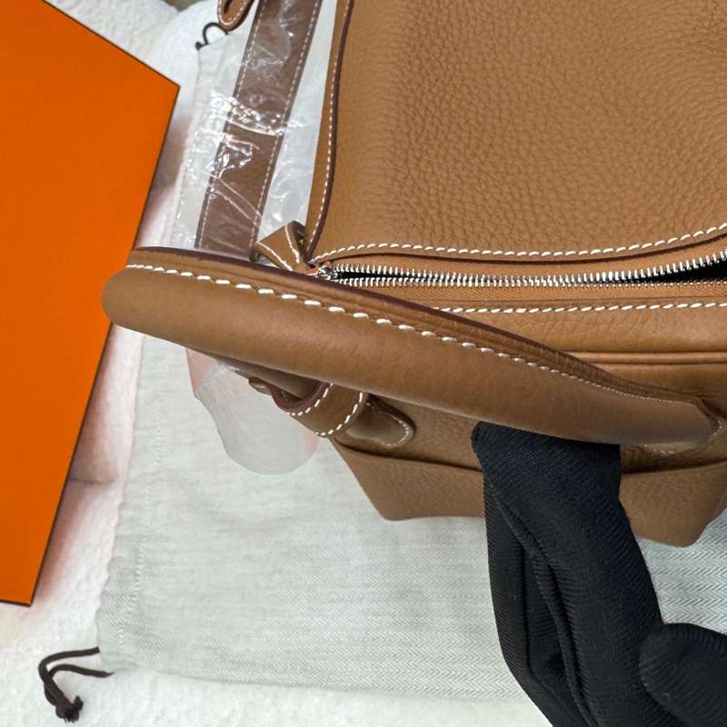 全新愛馬仕經典lindy26 Hermes金棕配銀T/C皮lindy26 H073428CK-23