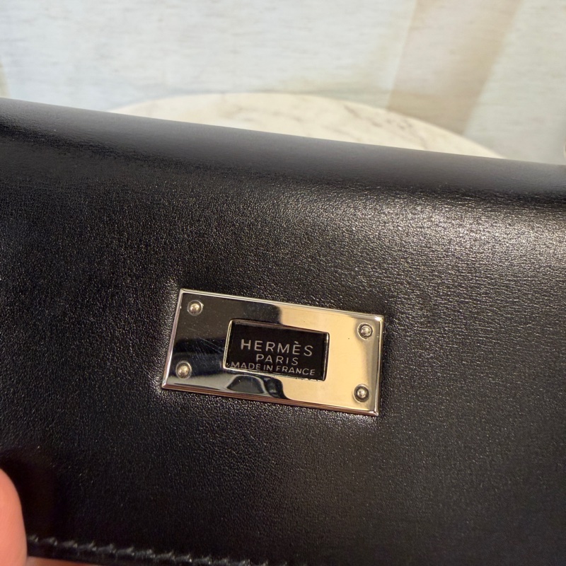 Hermes 黑Box皮銀釦Kelly 32-10