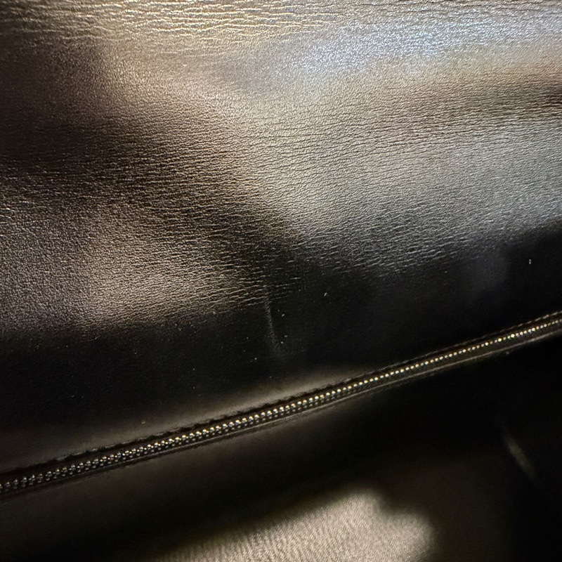Hermes 黑Box皮銀釦Kelly 32-16