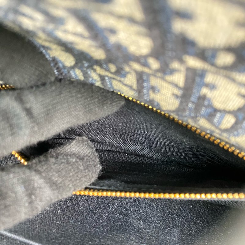 △ Dior 迪奧 Navy And Beige Canvas 30 Montaigne Oblique Chain Shoulder Bag 深藍色和淺褐色帆布鎖鏈肩背袋 - 257027149-16