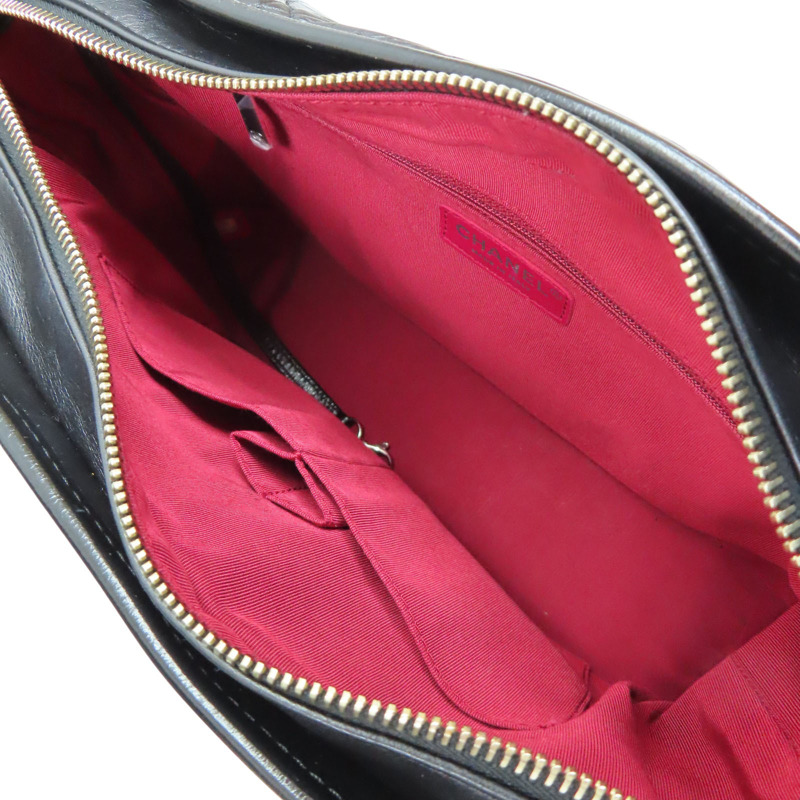 黑色 菱格紋 牛皮 Gabrielle Hobo 流浪包 鏈帶 肩背包【CHANEL 香奈兒】 A93824-4