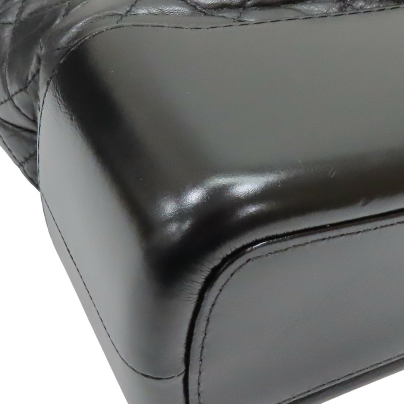 黑色 菱格紋 牛皮 Gabrielle Hobo 流浪包 鏈帶 肩背包【CHANEL 香奈兒】 A93824-12