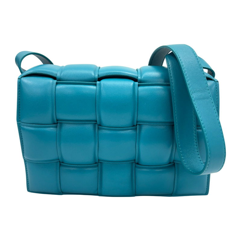 淡藍色 羊皮 Padded Cassette 肩背包【BOTTEGA VENETA BV 寶緹嘉】 717506-0