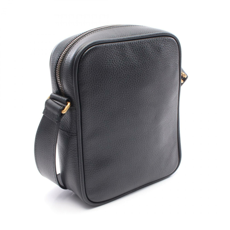 GUCCI 印花肩斜背包 523591 皮革 黑色 多色 二手-1