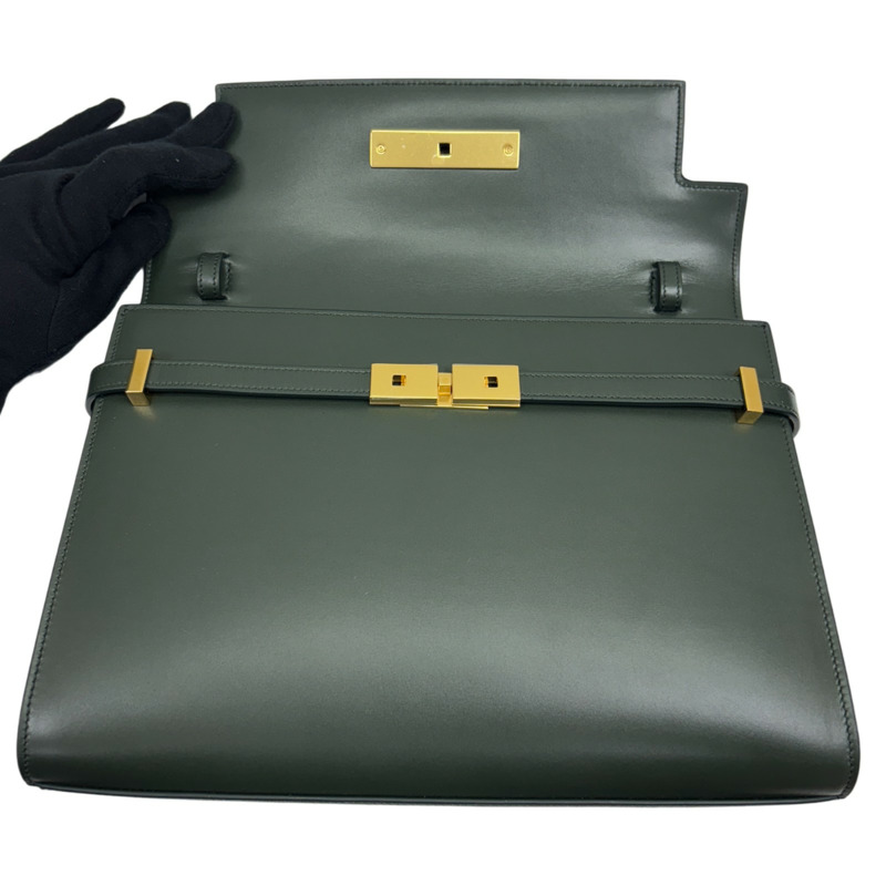 綠色 牛皮 Manhattan 肩背包【SAINT LAURENT 聖羅蘭】 579271-4