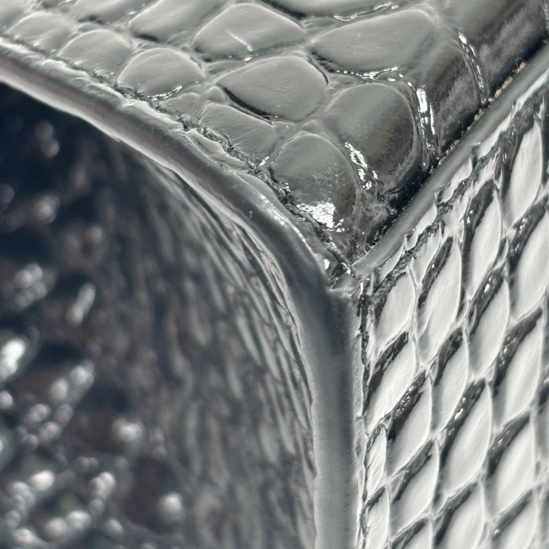 黑色 鱷魚皮 Hourglass XS 兩用包【BALENCIAGA 巴黎世家】 592833-12