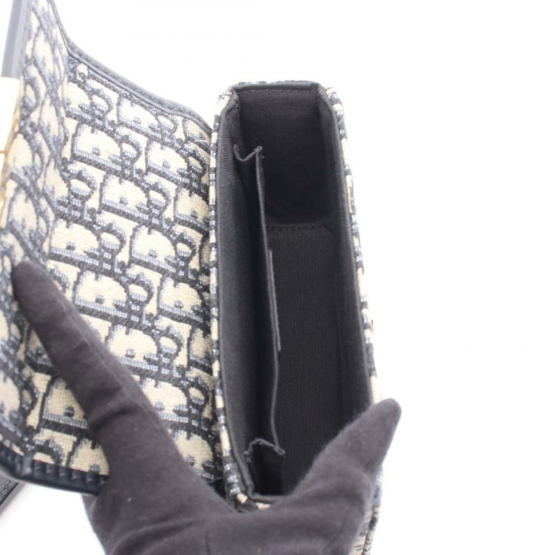 Christian Dior 30 MONTAIGNE Box Bag Oblique Jacquard Shoulder Bag canvas navy-2