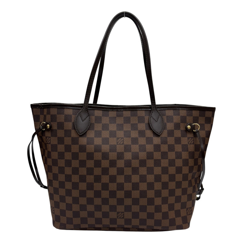 棕色 棋盤格帆布 Neverfull MM 手提包【LOUIS VUITTON LV 路易威登】 N51105-0