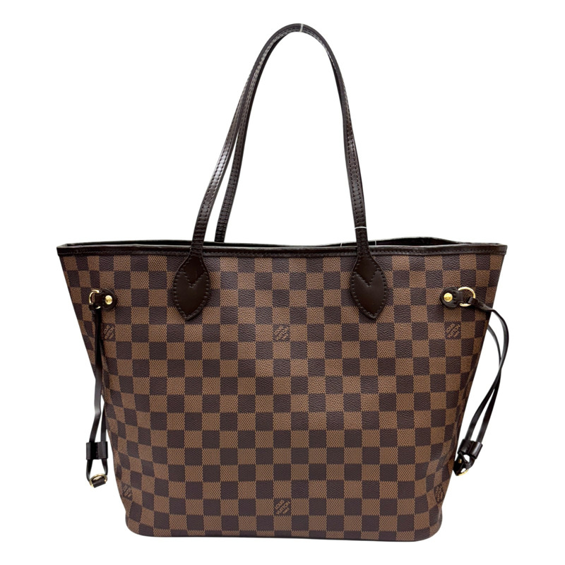 棕色 棋盤格帆布 Neverfull MM 手提包【LOUIS VUITTON LV 路易威登】 N51105-2