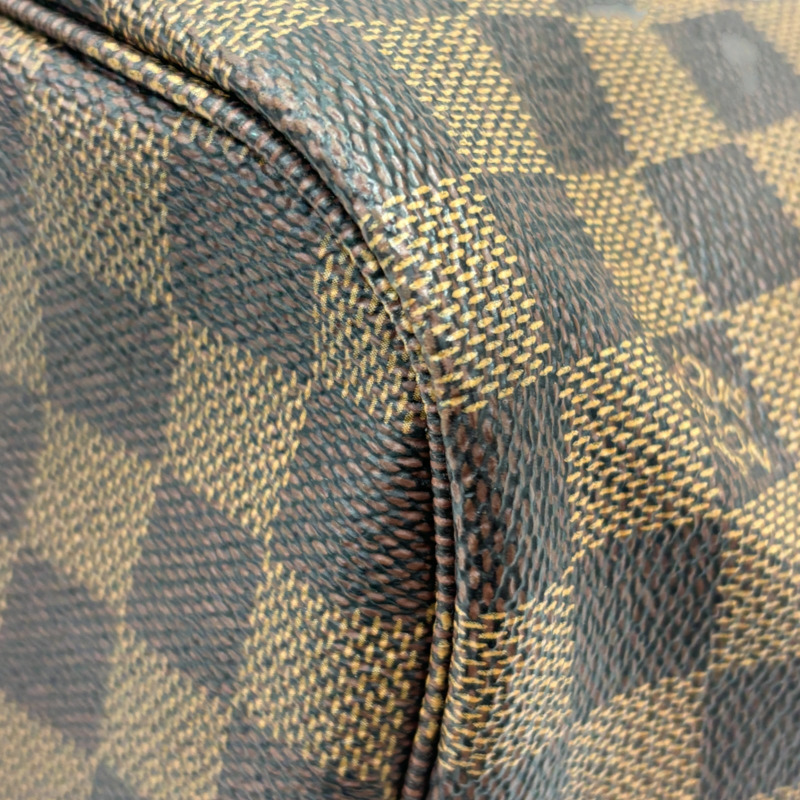 棕色 棋盤格帆布 Neverfull MM 手提包【LOUIS VUITTON LV 路易威登】 N51105-10