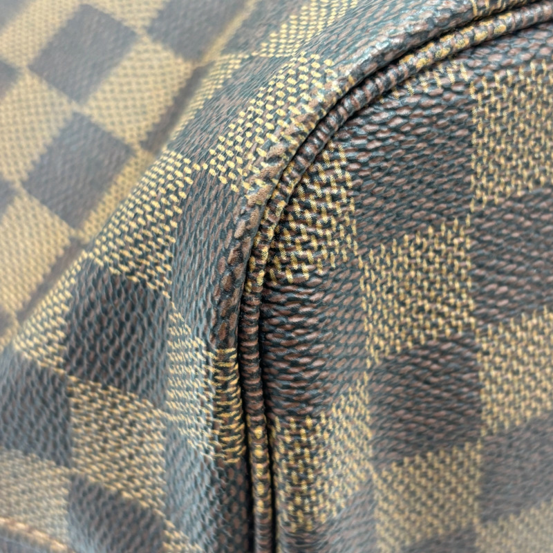 棕色 棋盤格帆布 Neverfull MM 手提包【LOUIS VUITTON LV 路易威登】 N51105-11