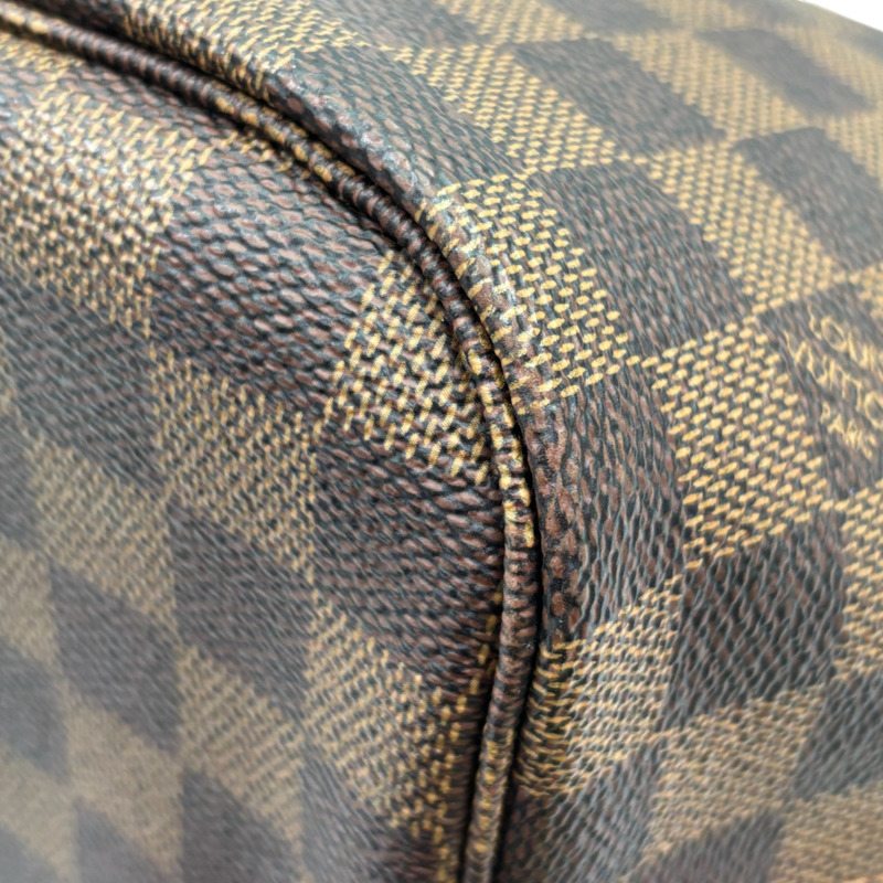 棕色 棋盤格帆布 Neverfull MM 手提包【LOUIS VUITTON LV 路易威登】 N51105-12