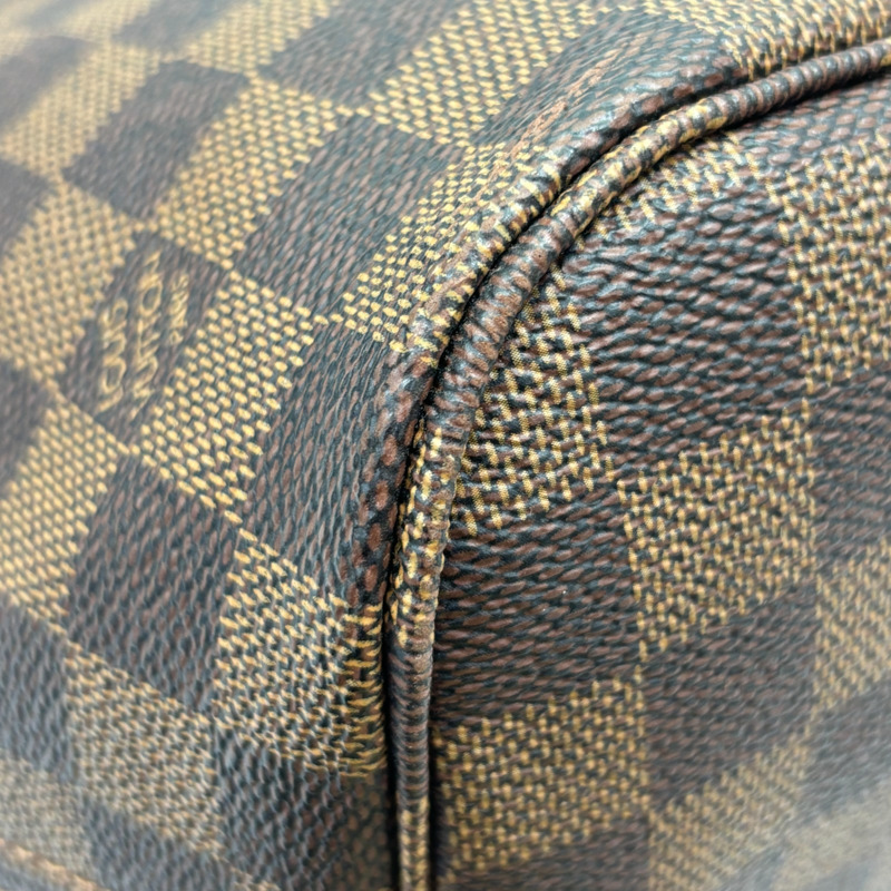 棕色 棋盤格帆布 Neverfull MM 手提包【LOUIS VUITTON LV 路易威登】 N51105-13