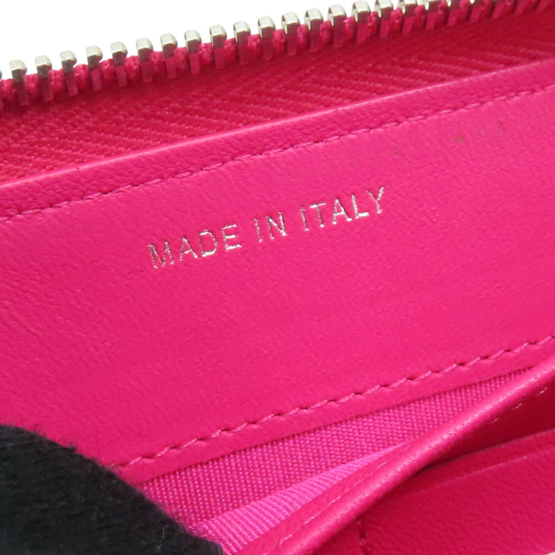 粉紅 菱格紋 羊皮 拉鍊長夾 (無卡)【CHANEL 香奈兒】-9